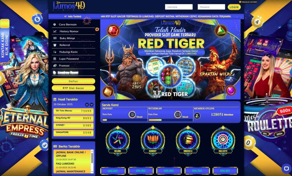 Bandar Online Aman dan Terpercaya Situs LUMOS4D